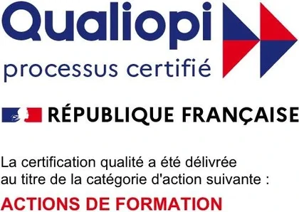 Qualiopi, processus certifié. La certification qualité a été délivrée au titre de la catégorie d'action suivante : actions de formation